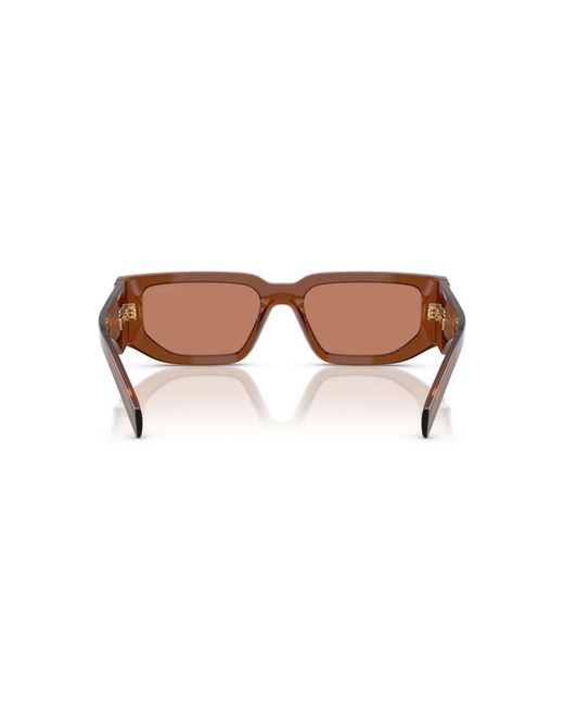 Prada Brown Rectangle Sunglasses for men