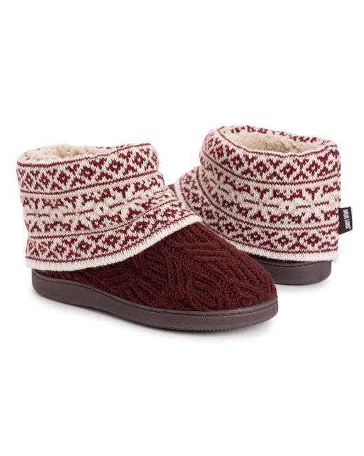 Muk Luks Red Rochelle Slippers