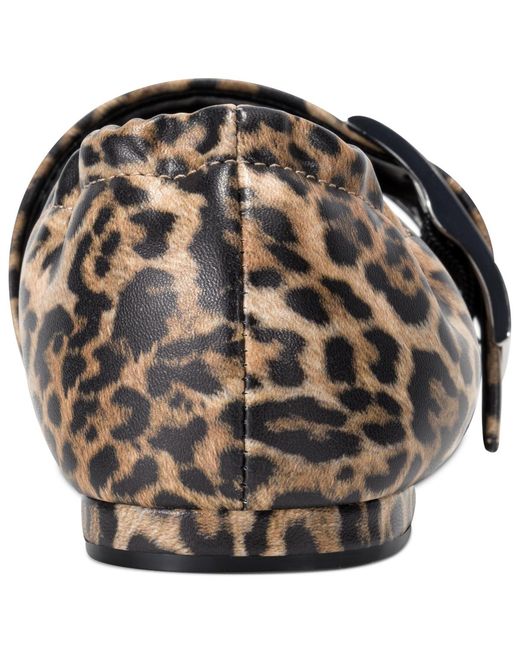 DKNY Black Cormic Pointed Toe Ballet Flat With Belt Strap