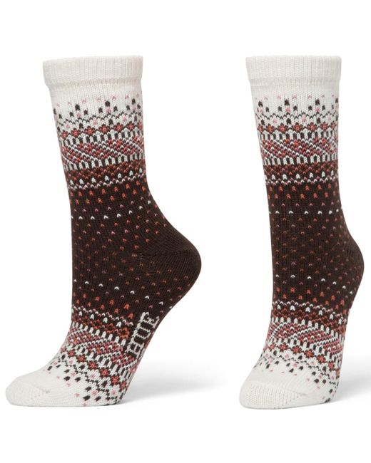 Hue Natural 2-pack Ombre Fair Isle Crew Socks