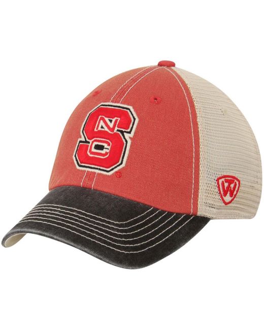 Top Of The World Red Cream And Black Nc State Wolfpack Offroad Trucker Hat for men