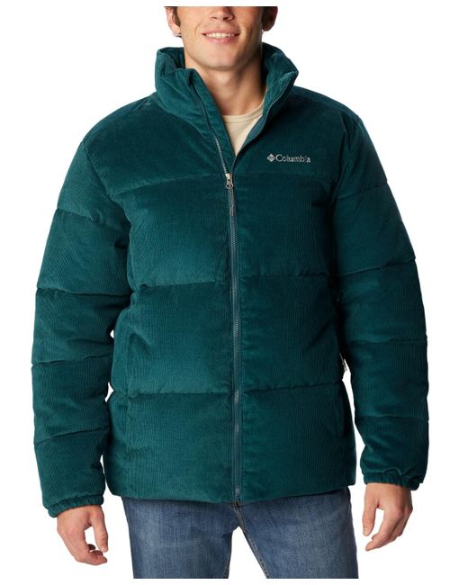 Columbia Puffect Quilted Full-zip Corduroy Jacket in Green for Men | Lyst