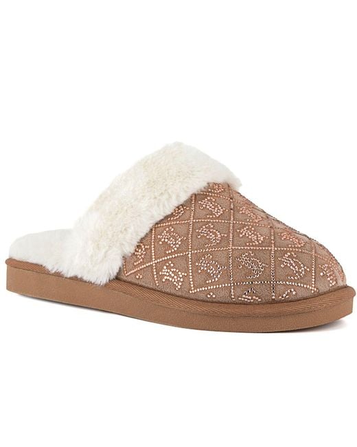 Juicy Couture Brown Kira Logo Slippers