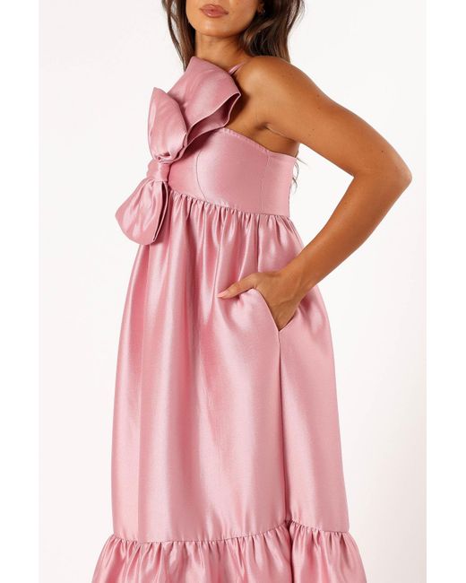 Petal & Pup Women's Pink Betina Bow Front Maxi Dress - hulwithkids.com