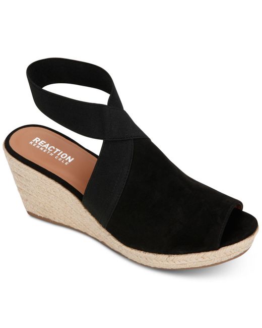 Kenneth Cole Reaction Carrie Espadrille Wedge Sandals in Black Lyst