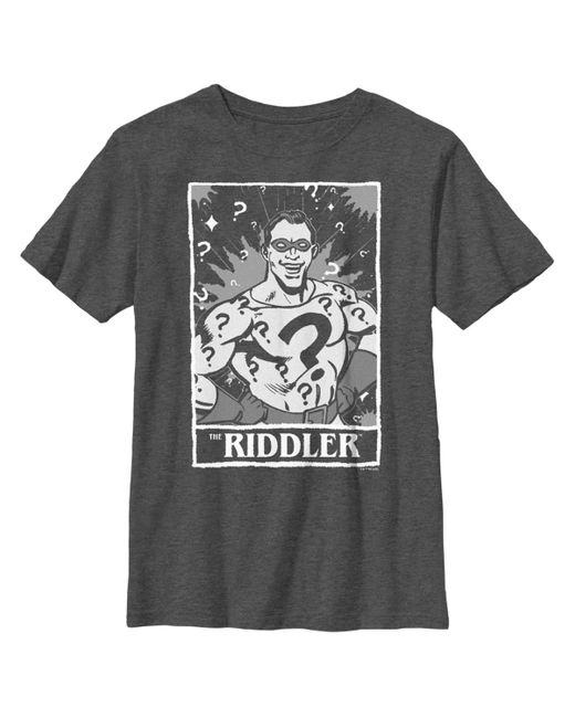 Dc Comics Gray Boy's Batman Riddler Tarot Child T-shirt for men