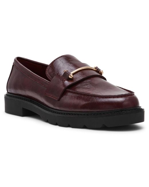 Anne Klein Brown Emme Lug Sole Loafers