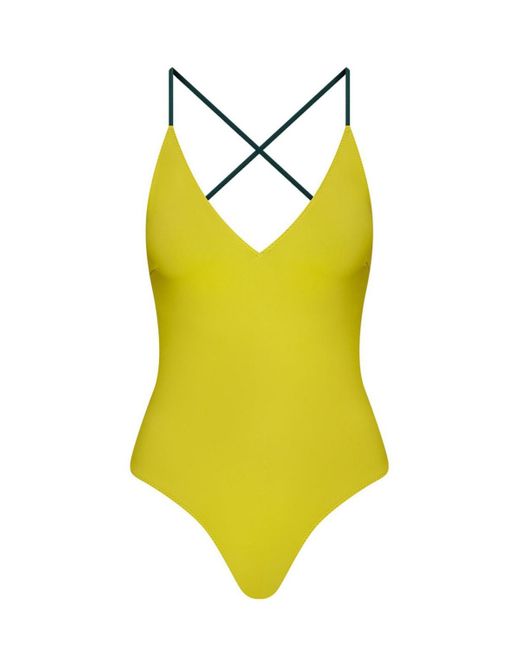 Ansea Yellow The Reversible Tie Back One Piece Swimsuit