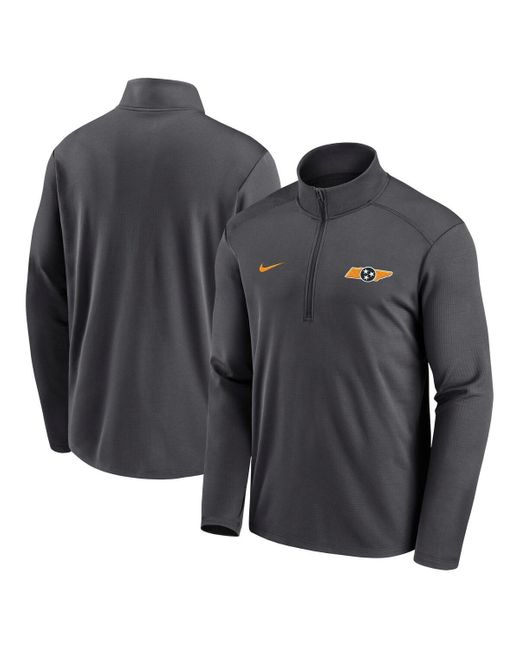Nike Gray Tennessee Volunteers Pacer Half-zip Pullover Top for men