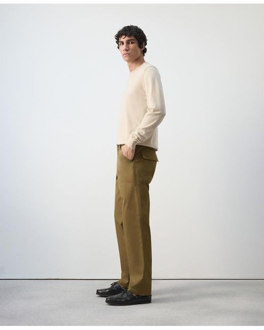 Mango Natural Cotton Patch Pockets Pants for men
