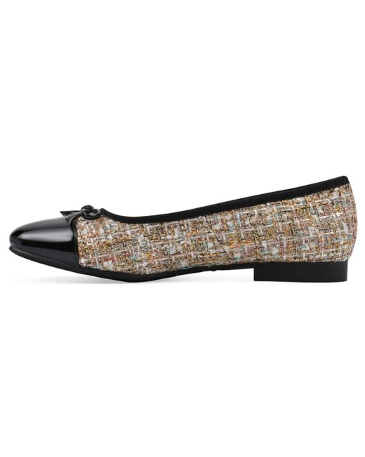 White Mountain Black Bocci Ballet Flat