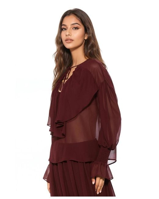 Alexia Admor Red Serelise Blouse