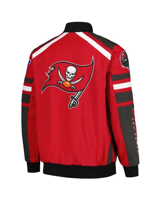 G-III 4Her by Carl Banks Red Tampa Bay Buccaneers Power Forward Racing Full-snap Jacket for men