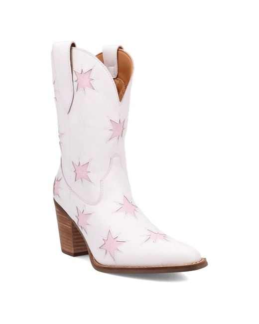 Dingo White Starburst Leather Boot