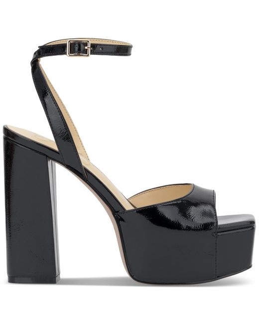 Jessica Simpson Black Lirio Two-piece Platform High-heel Dress Sandals