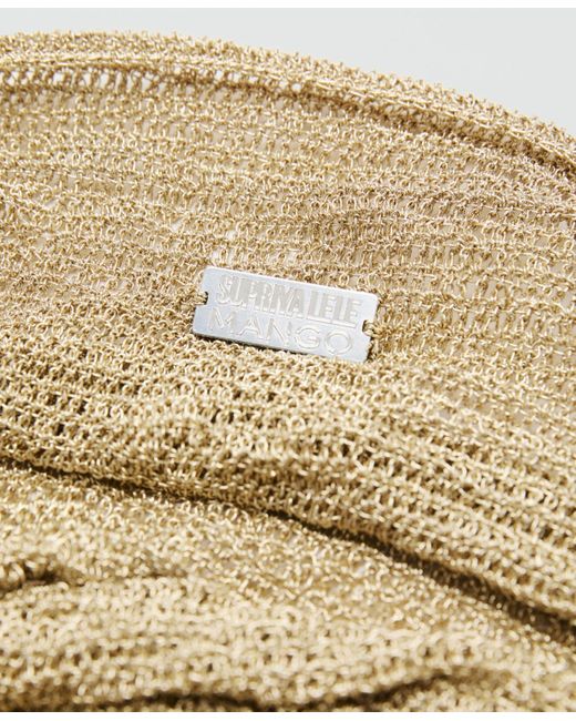 Mango Natural Lurex Shoulder Bag