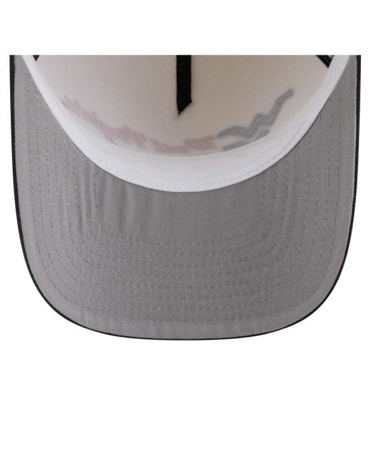 KTZ White Cream/navy West Virginia Mountaineers Vintage Chainstitch 9fifty A-frame Snapback Hat for men