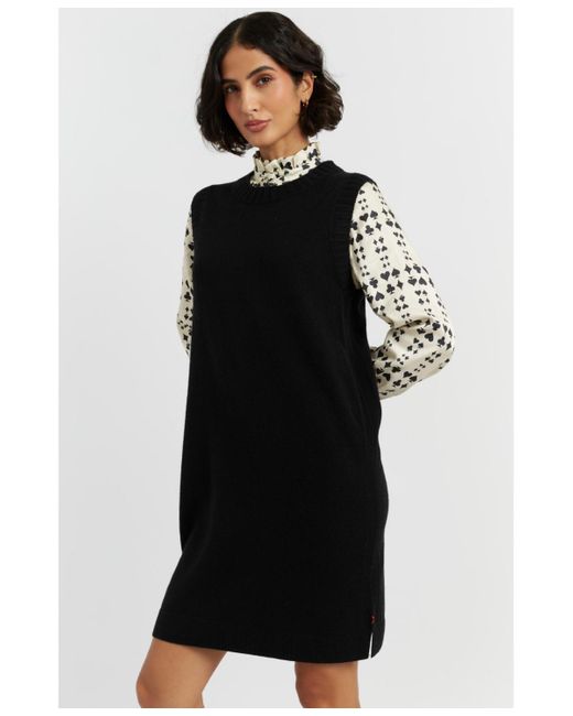 Chinti & Parker White Wool Cashmere Mini Dress