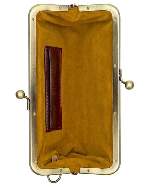 Patricia Nash Red Renna Small Leather Wristlet