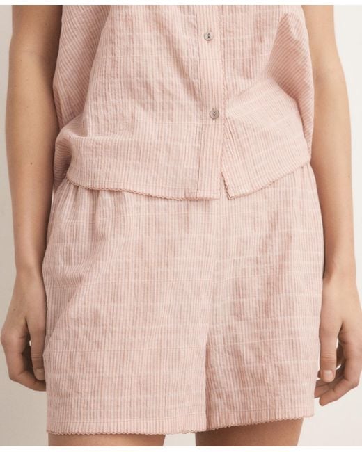 Mango Pink Two-piece Cotton Pajama Set