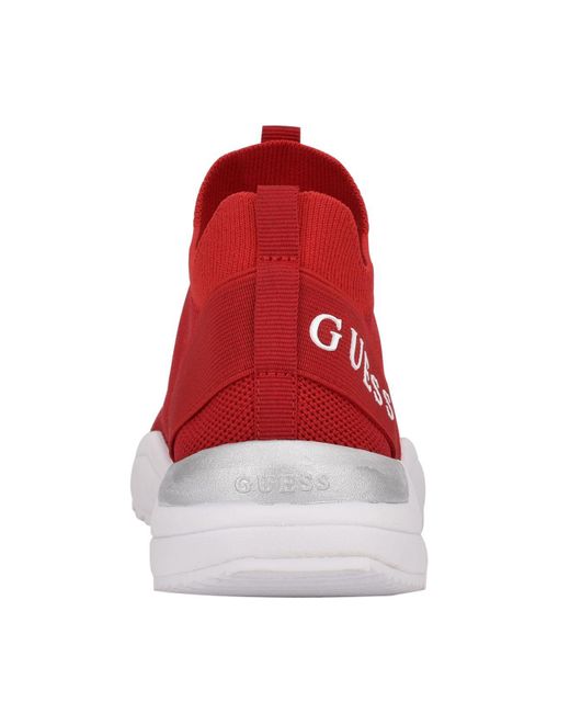red guess sneakers