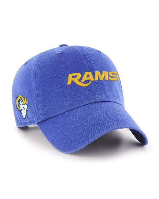 '47 Blue Los Angeles Rams Script Clean Up Adjustable Hat for men