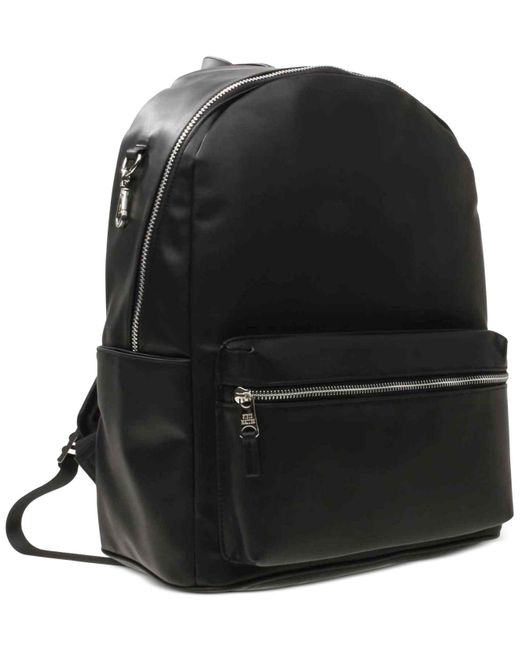 Steve Madden Black Core Faux-leather Dome Backpack for men