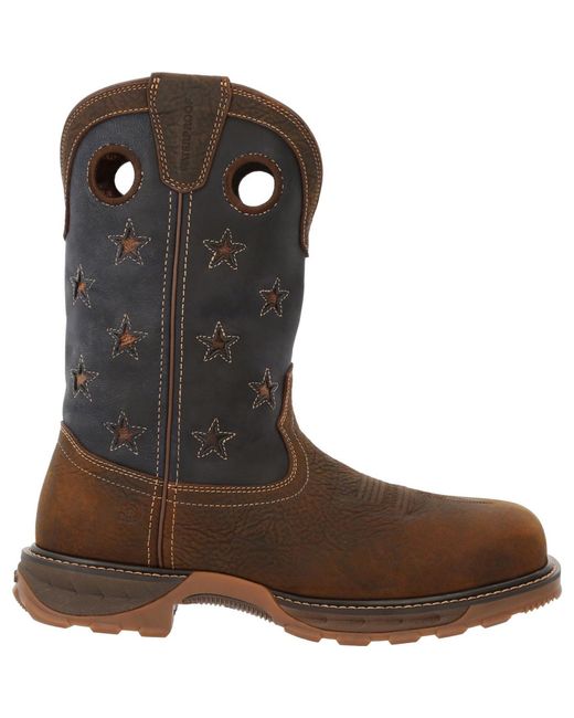 Durango Brown Maverick Xp Composite Toe Waterproof Western Work Boot for men