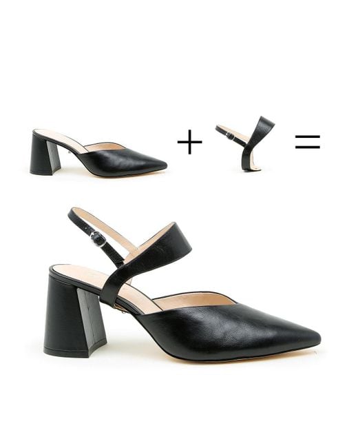 Alterre Black Elsie Customizable V Mules
