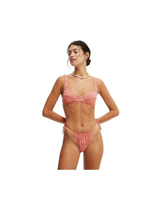 Cotton On Brown Underwire Balconette Bikini Top