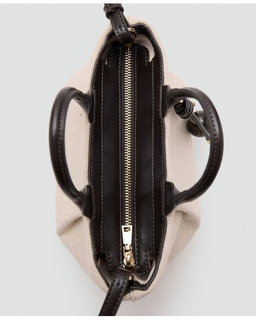 Mango Natural Small Canvas Bag