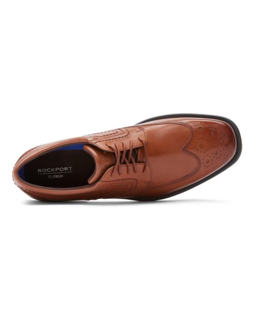 Rockport Brown Isaac Wingtip Shoes for men