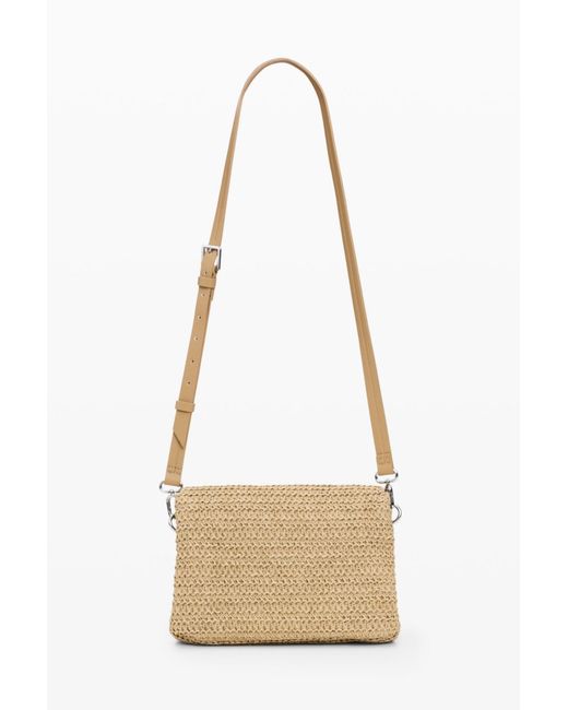 Desigual Metallic Medium Raffia Bag