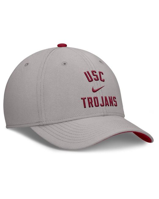 Nike Gray Usc Trojans Rise Prep Performance Flex Hat for men