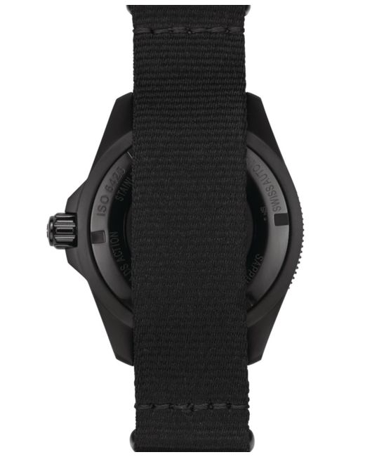 Certina Swiss Automatic Ds Action Black Synthetic Nylon Strap Watch 43mm for men
