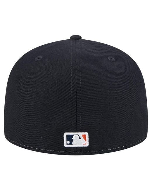 KTZ Blue White/navy Houston Astros Repeat 59fifty Fitted Hat for men