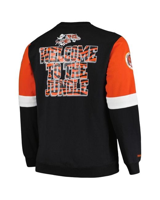 Mitchell Ness Cincinnati Bengals Big And Tall Fleece Pullover