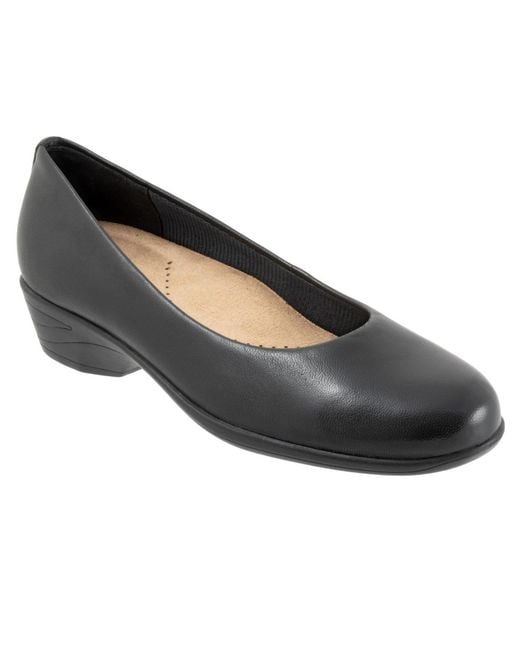 Trotters Black Rozalin Flat