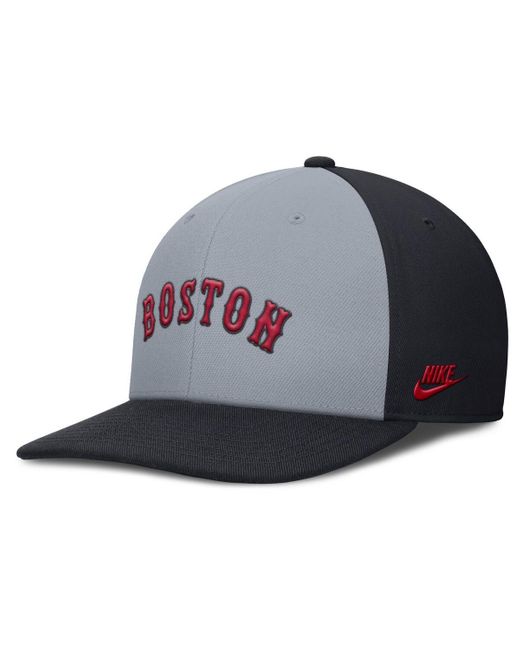 Nike Blue Gray/navy Boston Red Sox Pro Performance Snapback Hat for men
