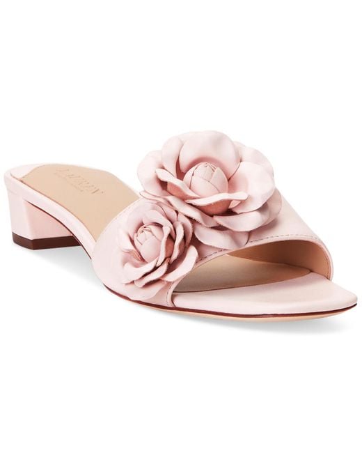 Lauren by Ralph Lauren Pink Fay Flower Dress Sandals