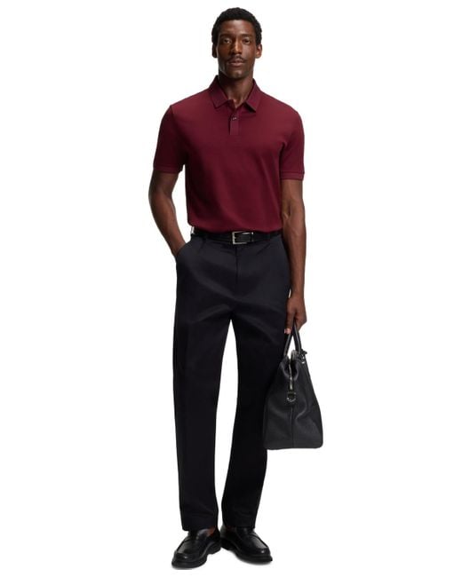 Boss Red Boss By Mercerised-cotton Polo Shirt for men