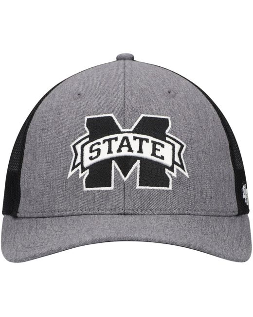 '47 Gray 47 Brand Mississippi State Bulldogs Carbon Trucker Adjustable Hat for men