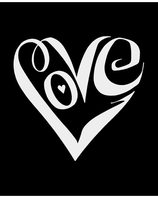 LA Pop Art Black Plus Size Script Heart Word Art Tank Top