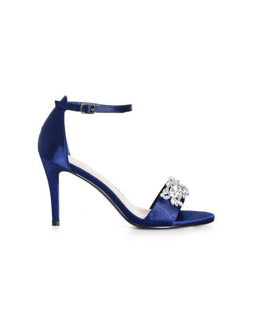 City Chic Blue Wide Fit Totally Glam Heel