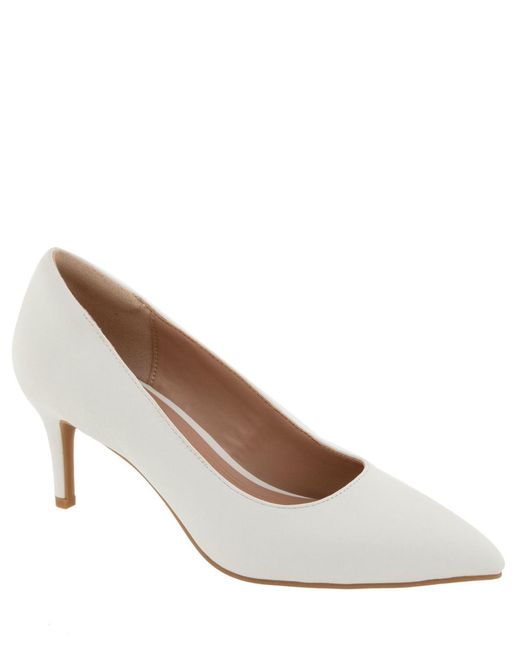 BCBGeneration White Bissha Low Pointed Toe Pump