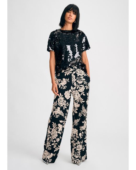Isaac Mizrahi New York Blue Paillette Sequin Tee