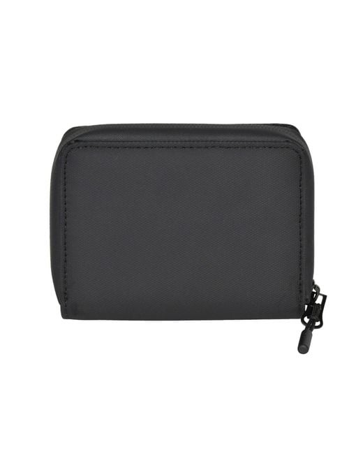 ROOTS Black Compact Zip Around Snap Wallet for men