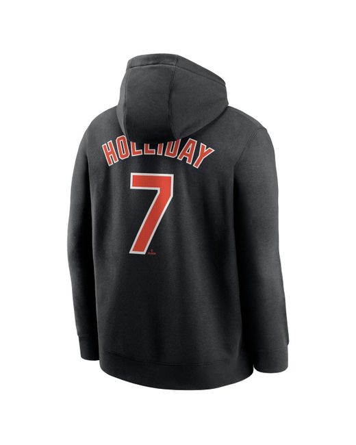 Nike Black Jackson Holliday Baltimore Orioles Player Name Number Club Fleece Pullover Hoodie for men