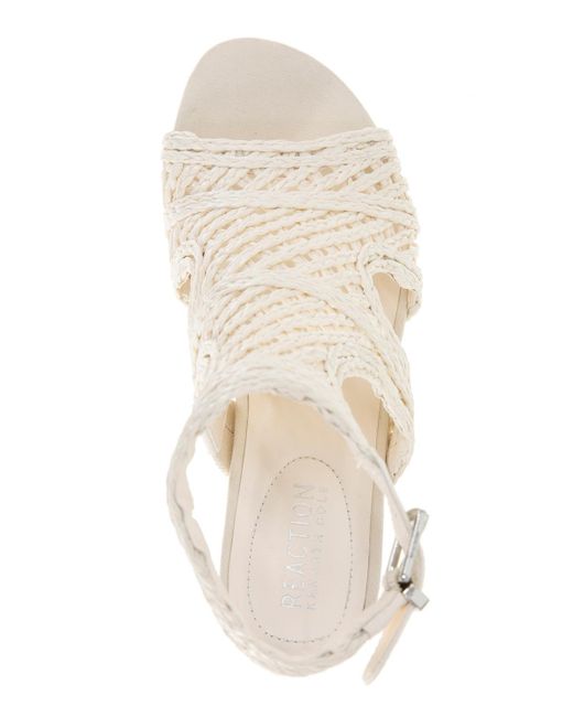 Kenneth Cole White Chloe Wedge Sandals