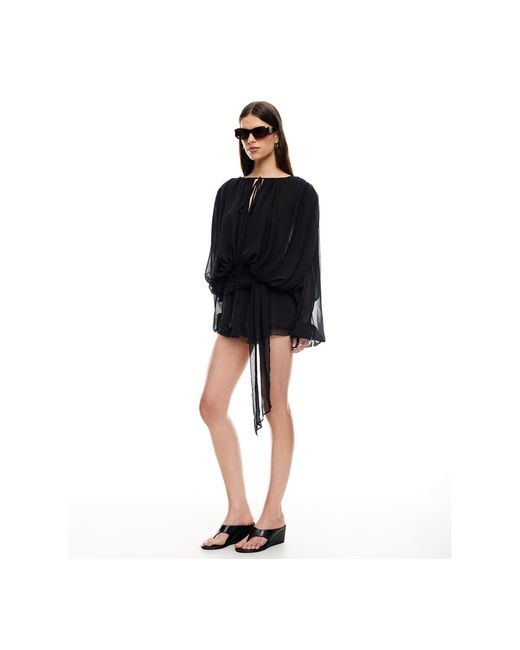 Lioness Black Elements Back Button Mini Dress